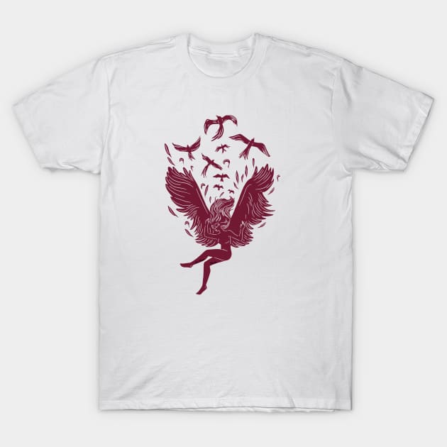 Falling Angel T-Shirt by Lees Tees